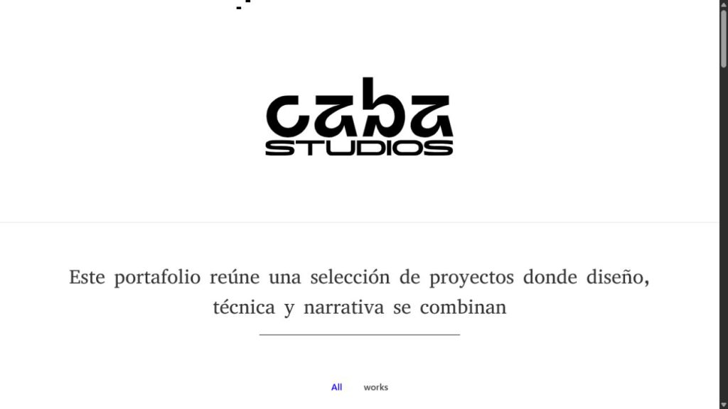 Captura del proyecto Caba Studios
